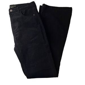 New House Of Harlow Womens Pants 4 High Waist Flare Black Velvet Gothic Grunge‎